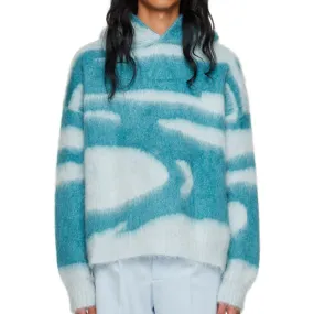 Luxury Mohair Hooded Sweater for Men - Custom Long Sleeve Knitted Design