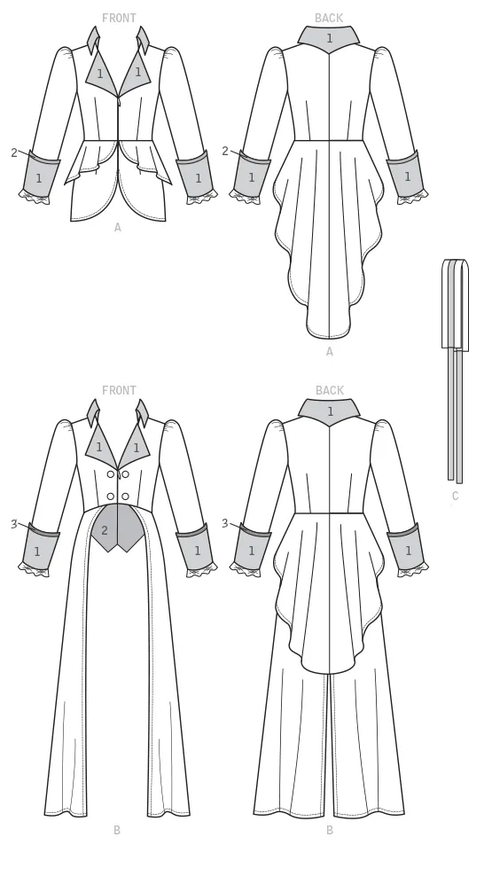 M7641 Misses' Jacket Costume with Belt
