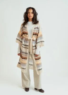 Maiami Stripe Mohair Light Coat