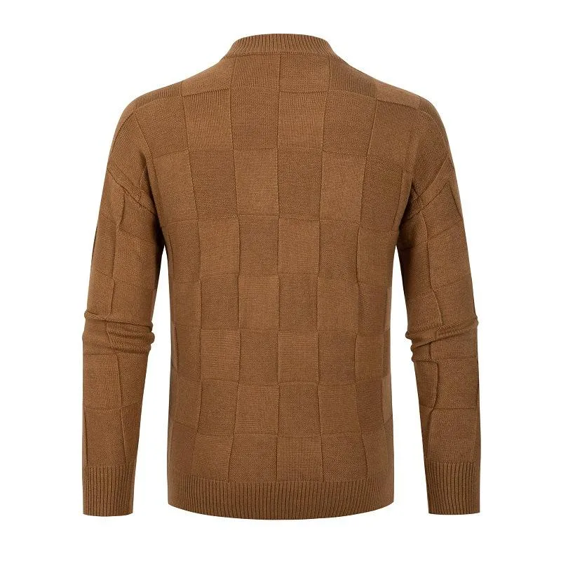 Men's Solid Color Loose Pullover Sweater 24371024YM
