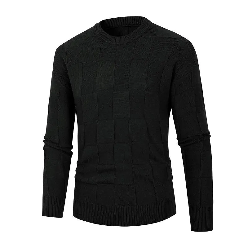 Men's Solid Color Loose Pullover Sweater 24371024YM