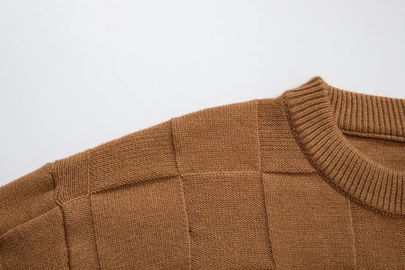 Men's Solid Color Loose Pullover Sweater 24371024YM