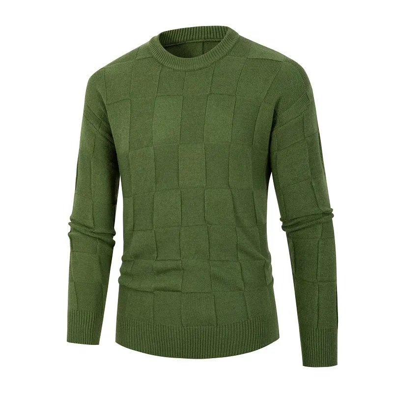 Men's Solid Color Loose Pullover Sweater 24371024YM