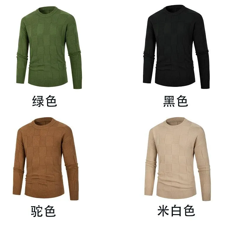 Men's Solid Color Loose Pullover Sweater 24371024YM