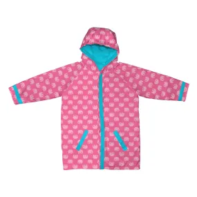 Mid Weight Raincoat-Pink Elephants