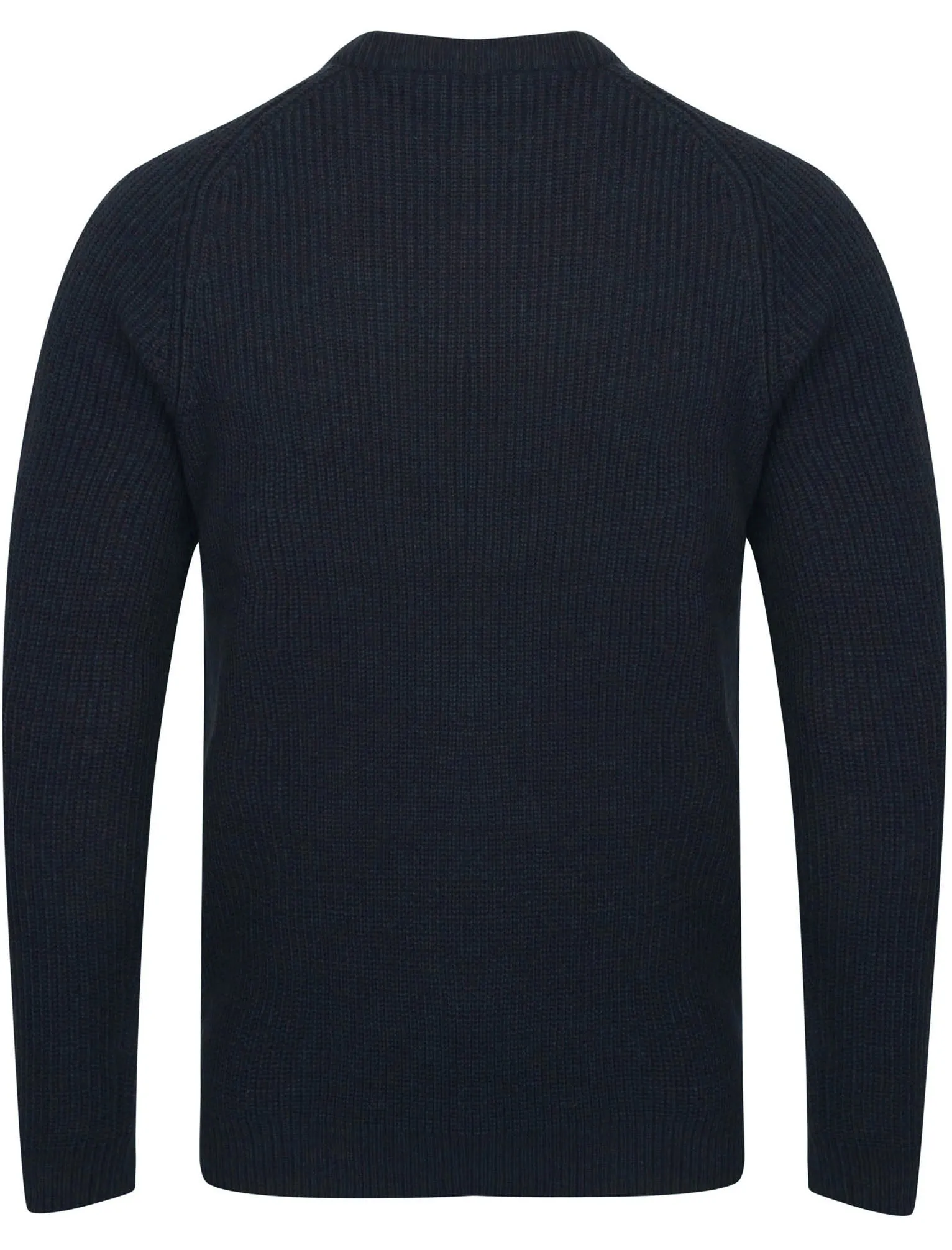 Mino Long Sleeve Wool Blend Knitted Jumper in Dark Navy - Dissident