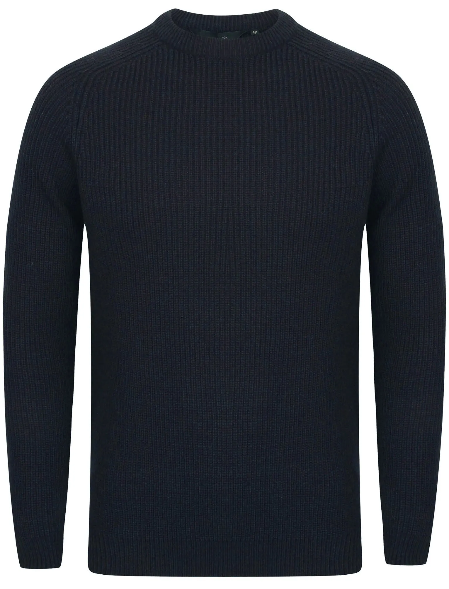 Mino Long Sleeve Wool Blend Knitted Jumper in Dark Navy - Dissident