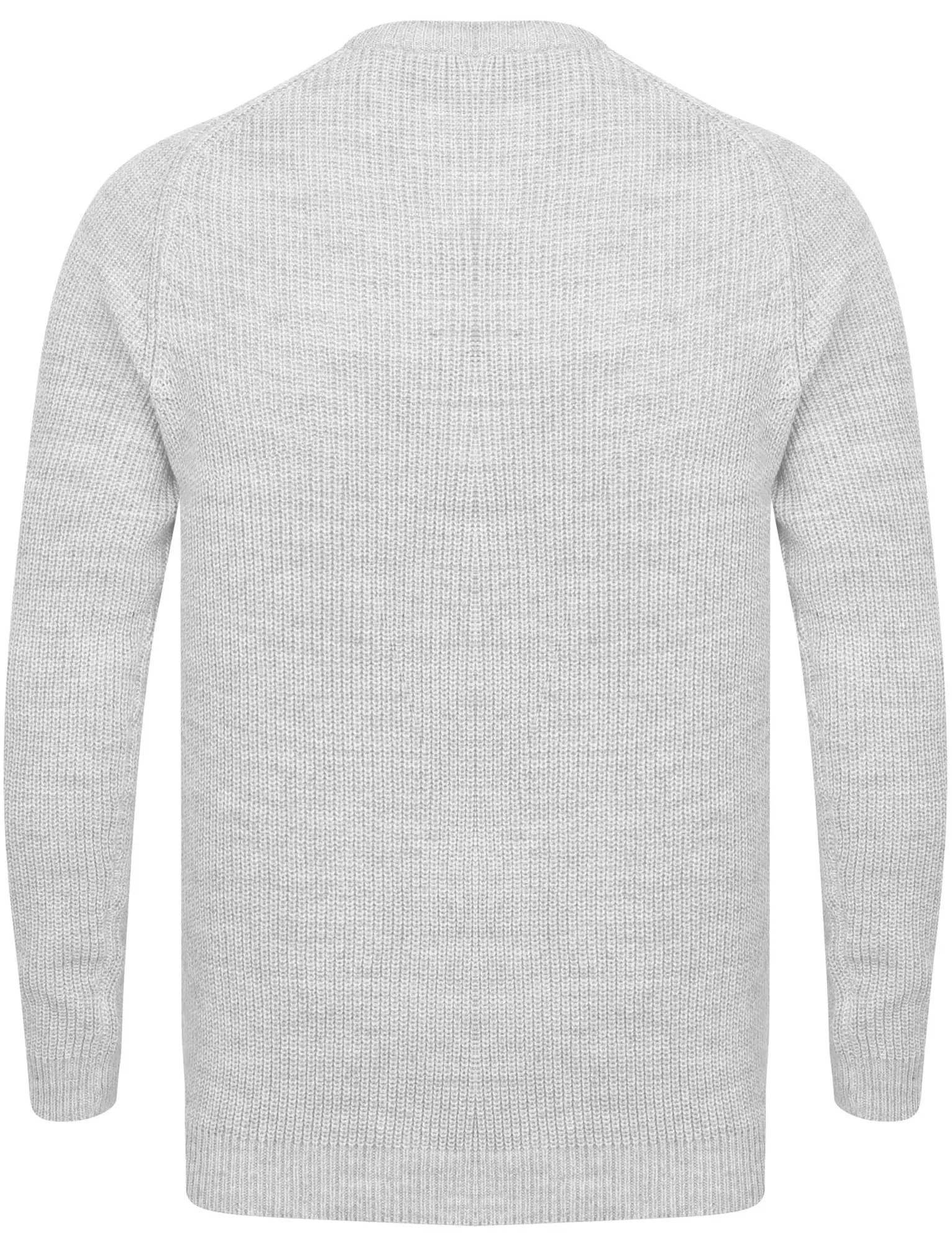 Mino Long Sleeve Wool Blend Knitted Jumper in Light Silver Marl - Dissident