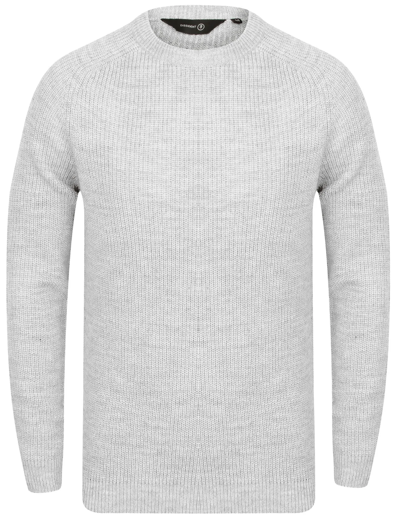 Mino Long Sleeve Wool Blend Knitted Jumper in Light Silver Marl - Dissident