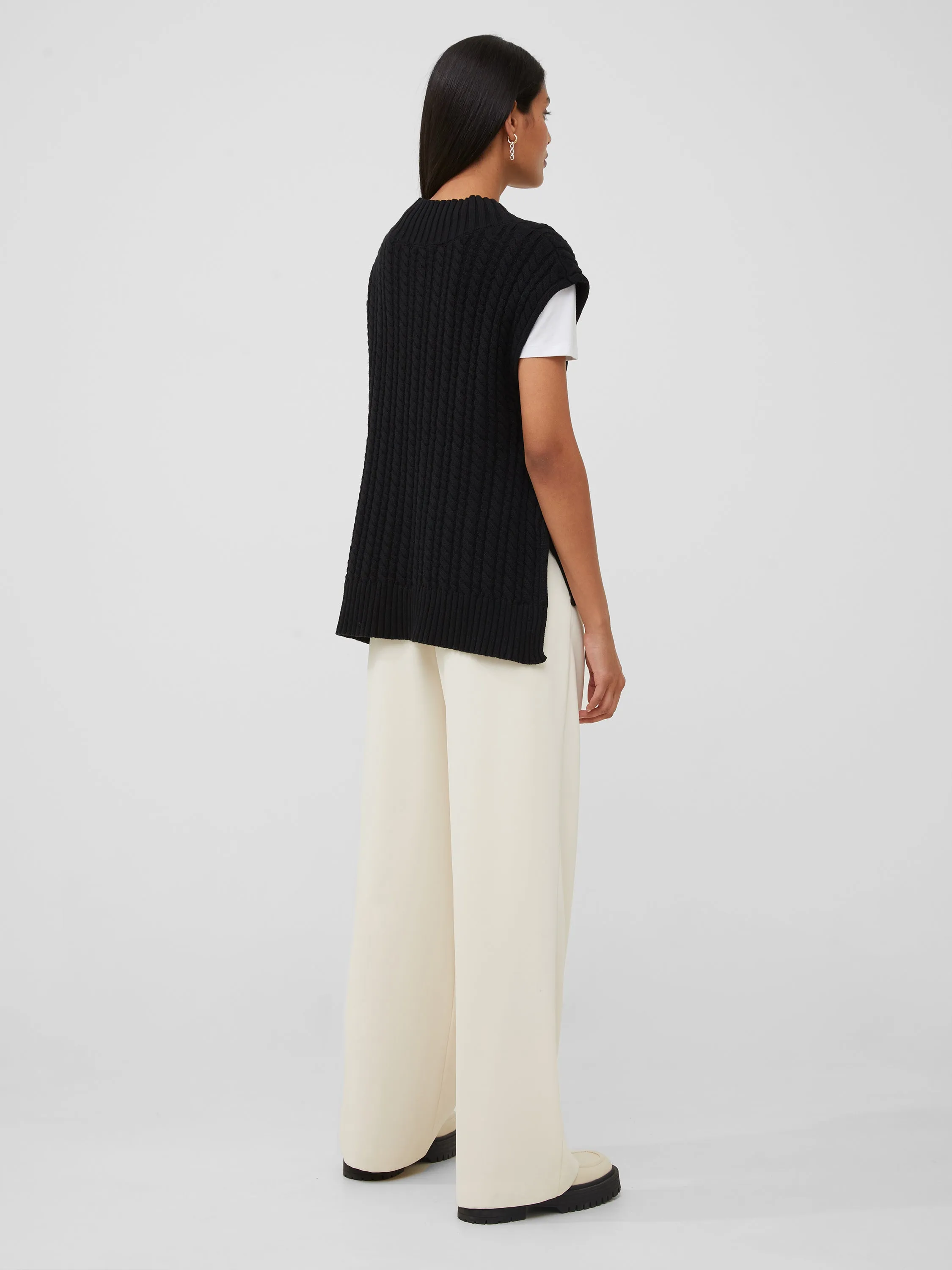 Mozart V Neck Cap Sleeve Sweater Vest