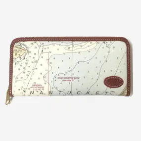 Nantucket Harbor Nautical Chart Wallet