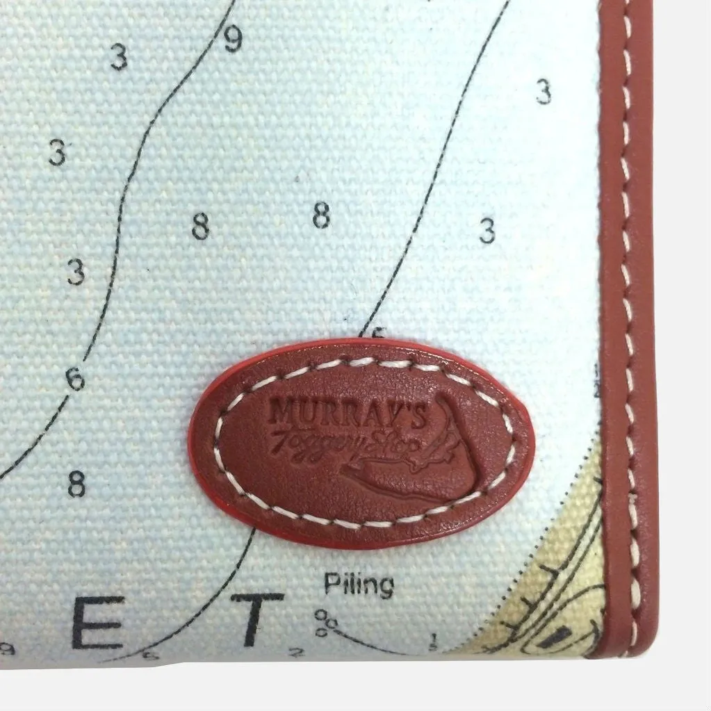 Nantucket Harbor Nautical Chart Wallet