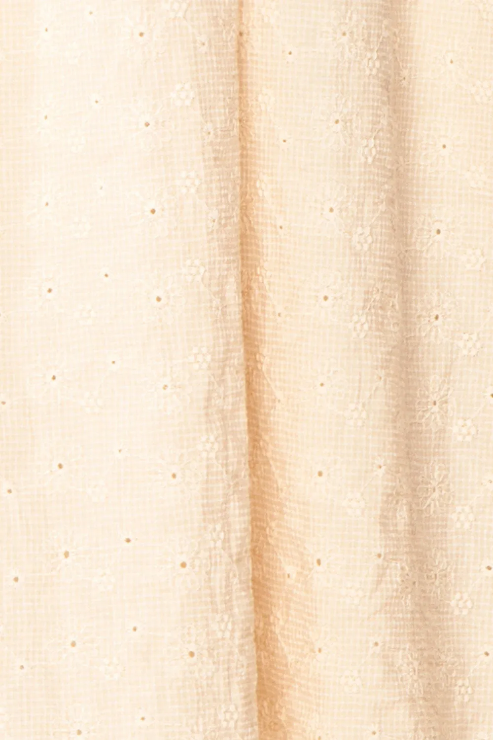 Nolla | Babydoll Gingham Dress w/ Flower Detailing
