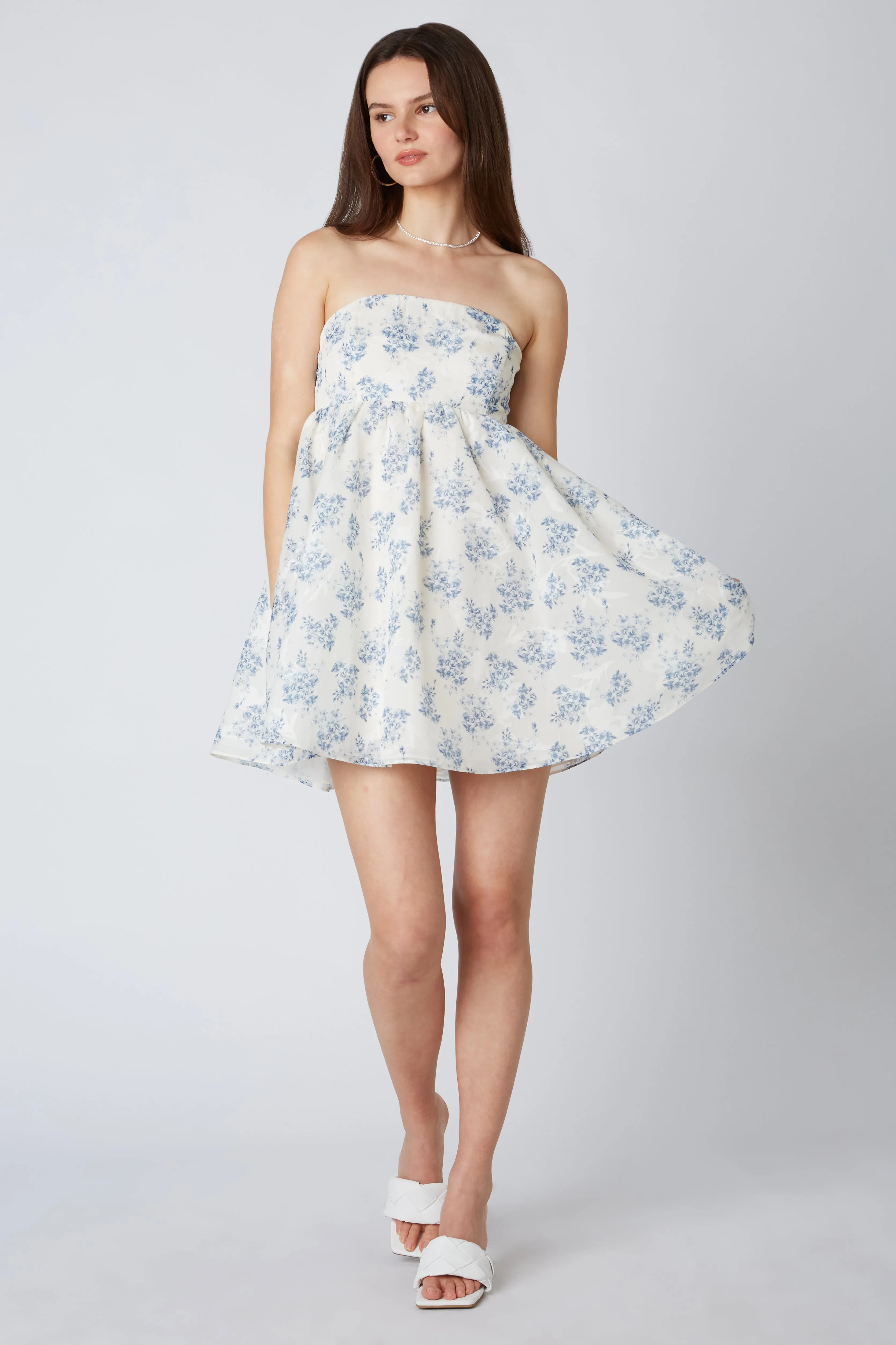 Organza Floral Mini Dress