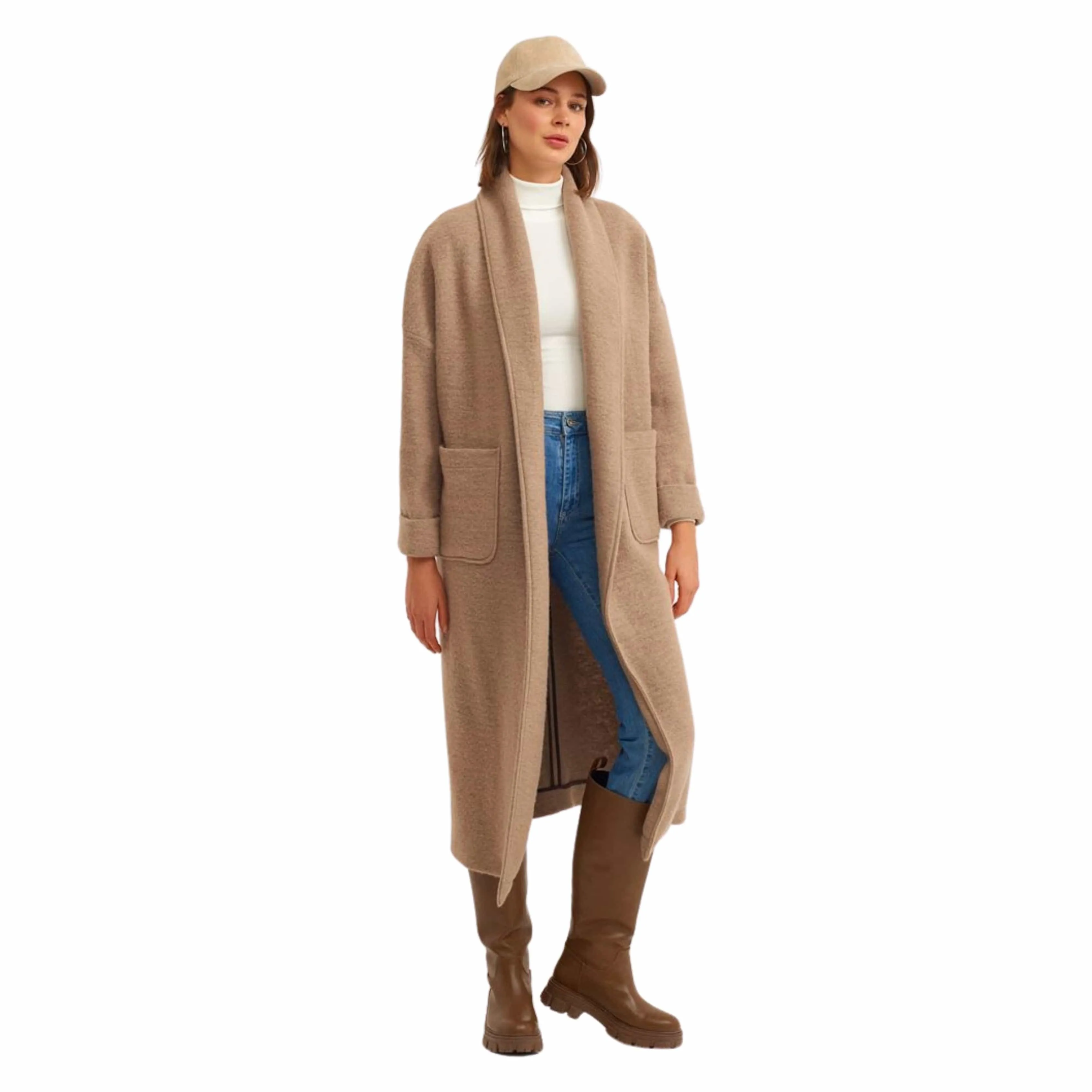 OXXO -  Wool Blend Long Pocket Coat