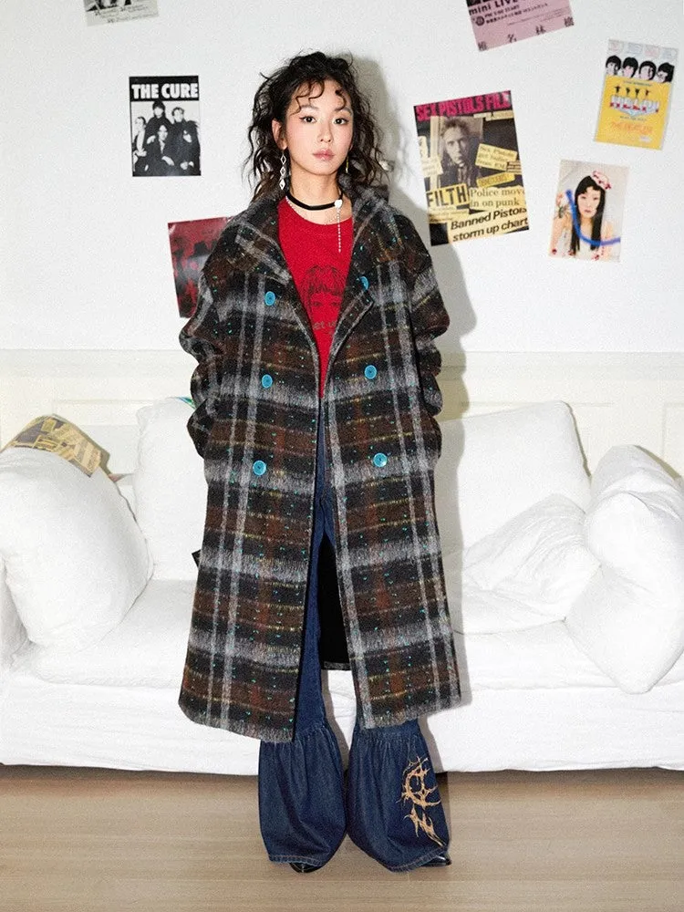 Plaid wool coat【s0000011102】