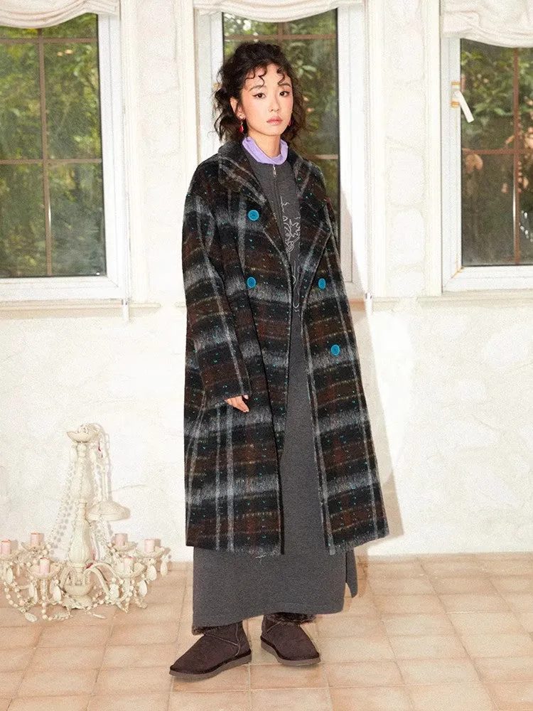 Plaid wool coat【s0000011102】