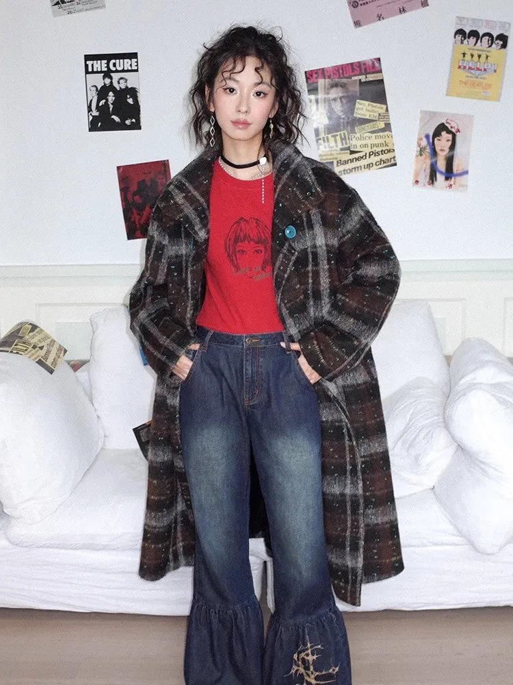 Plaid wool coat【s0000011102】
