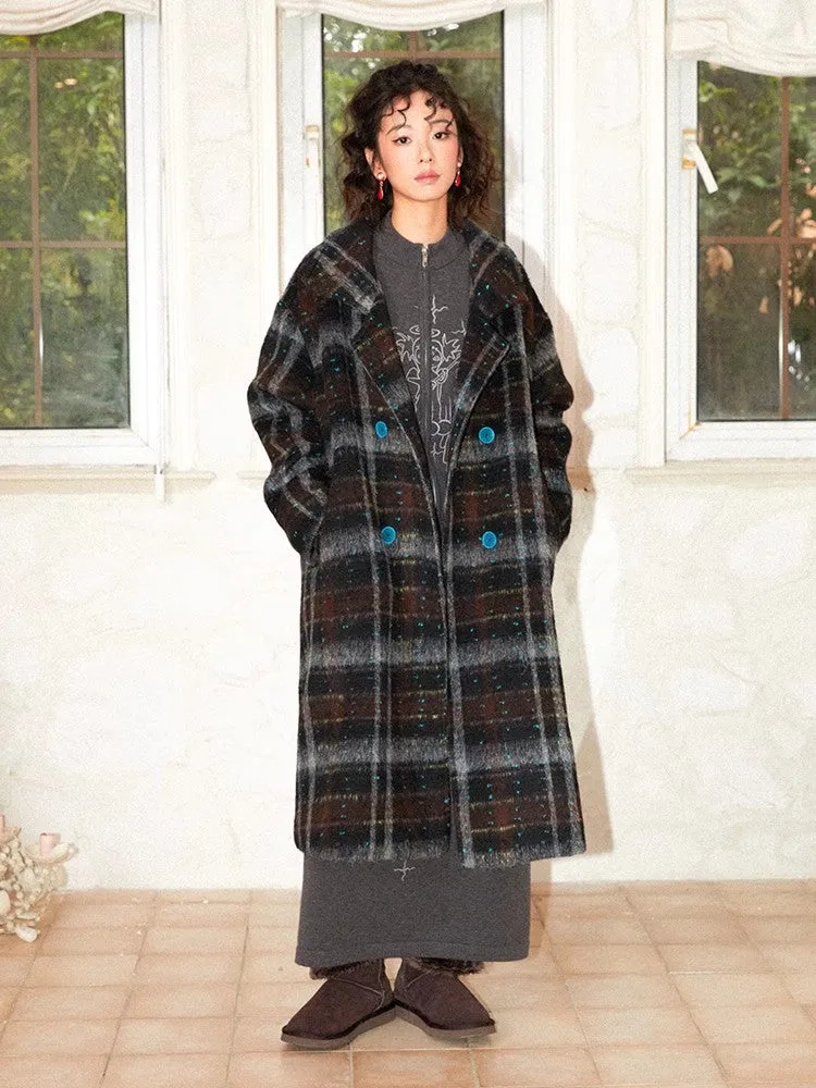 Plaid wool coat【s0000011102】