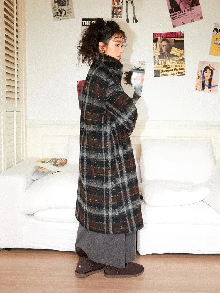 Plaid wool coat【s0000011102】