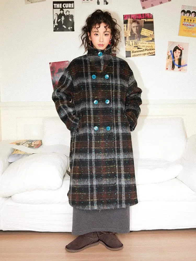 Plaid wool coat【s0000011102】