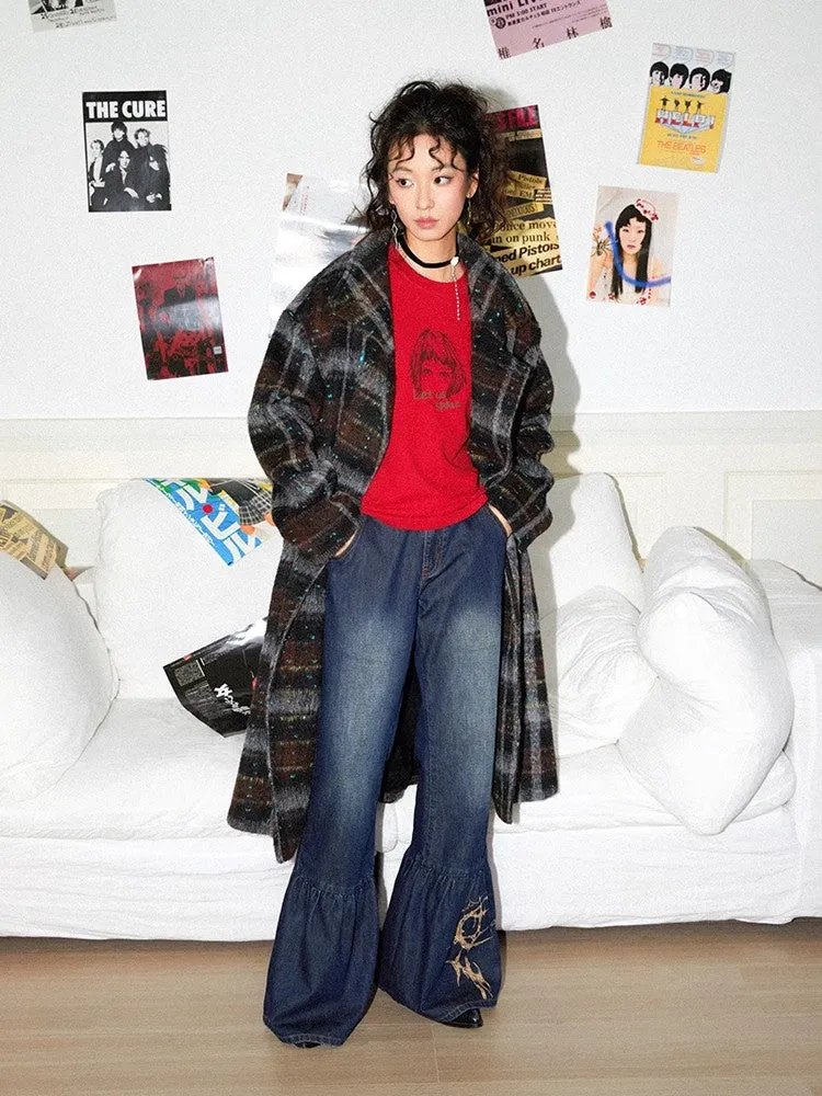 Plaid wool coat【s0000011102】