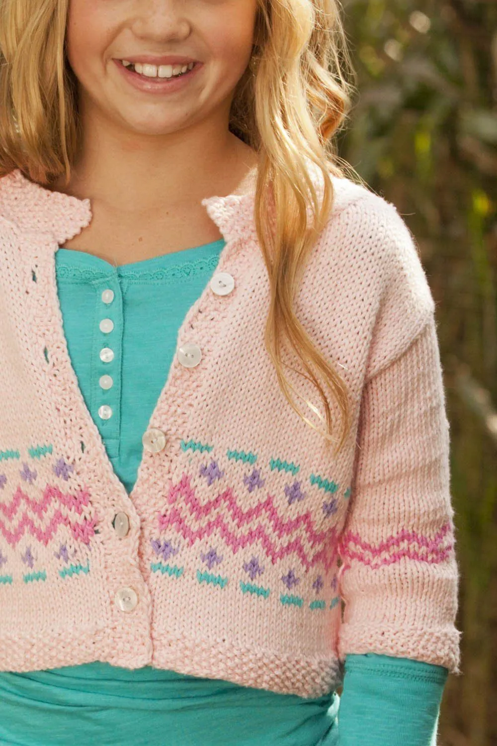 Printed Cropped Cardigan