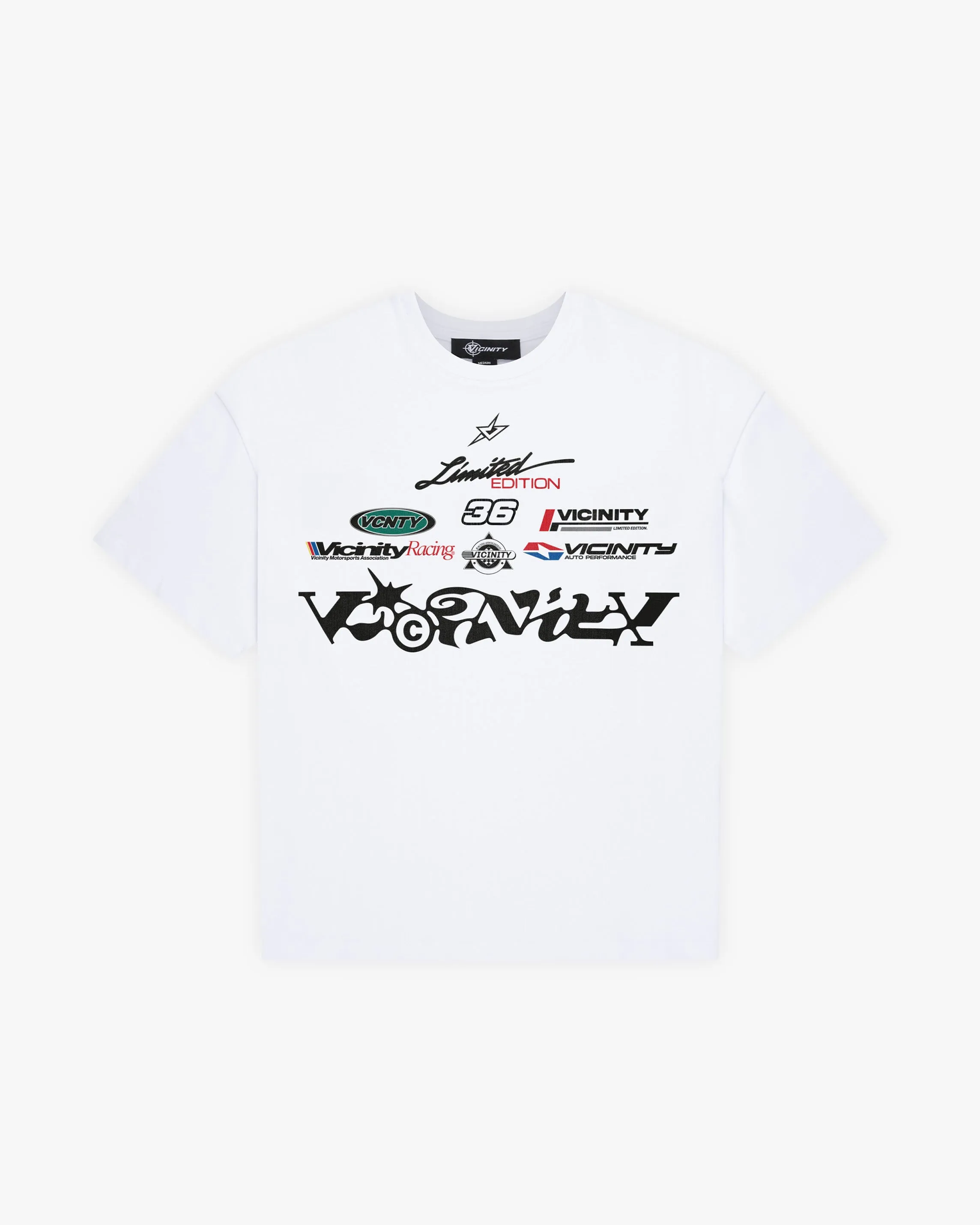 RACING LOGOS TEE WHITE