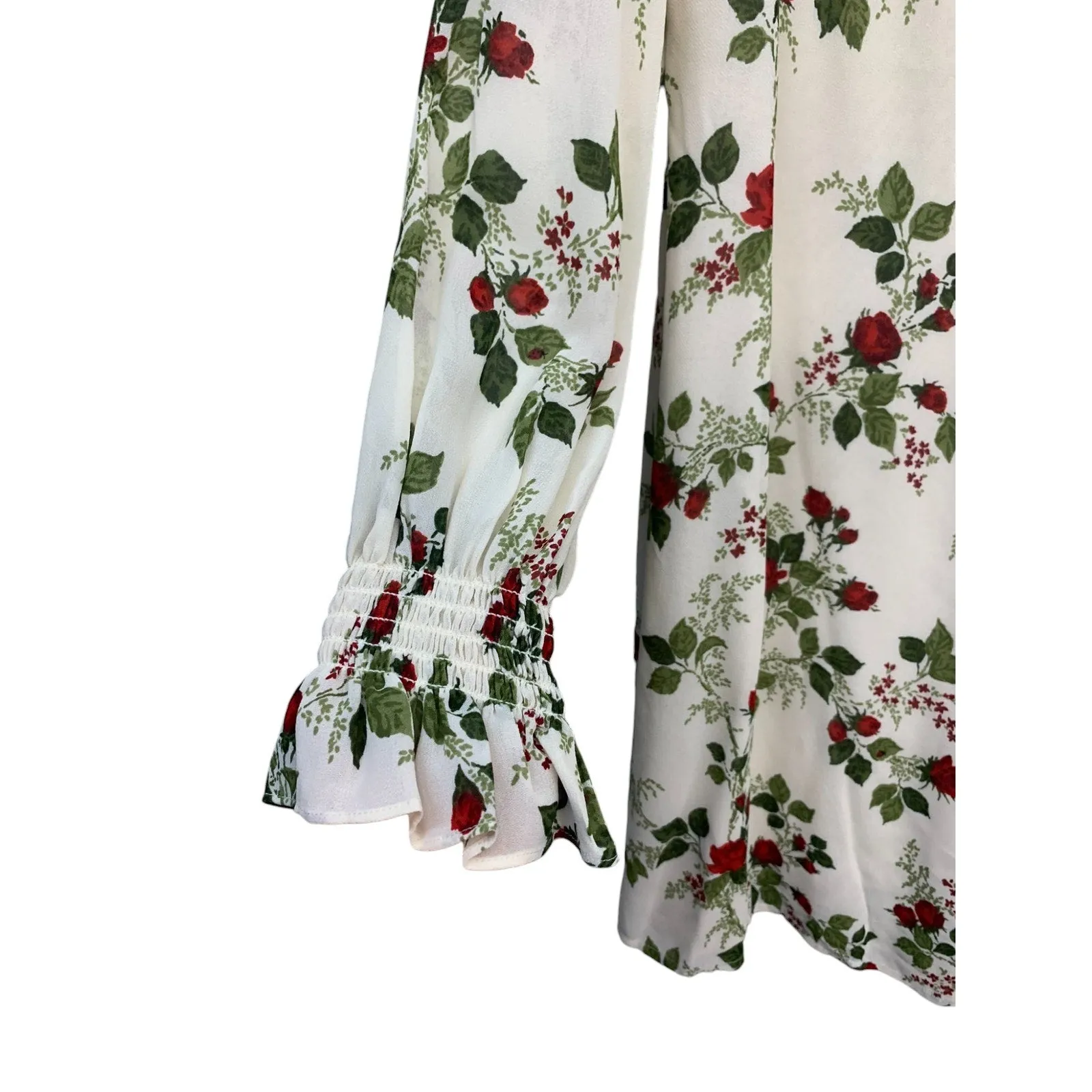 REFORMATION Jourdan Dress Ivory/Floral SZ Small BabyDoll