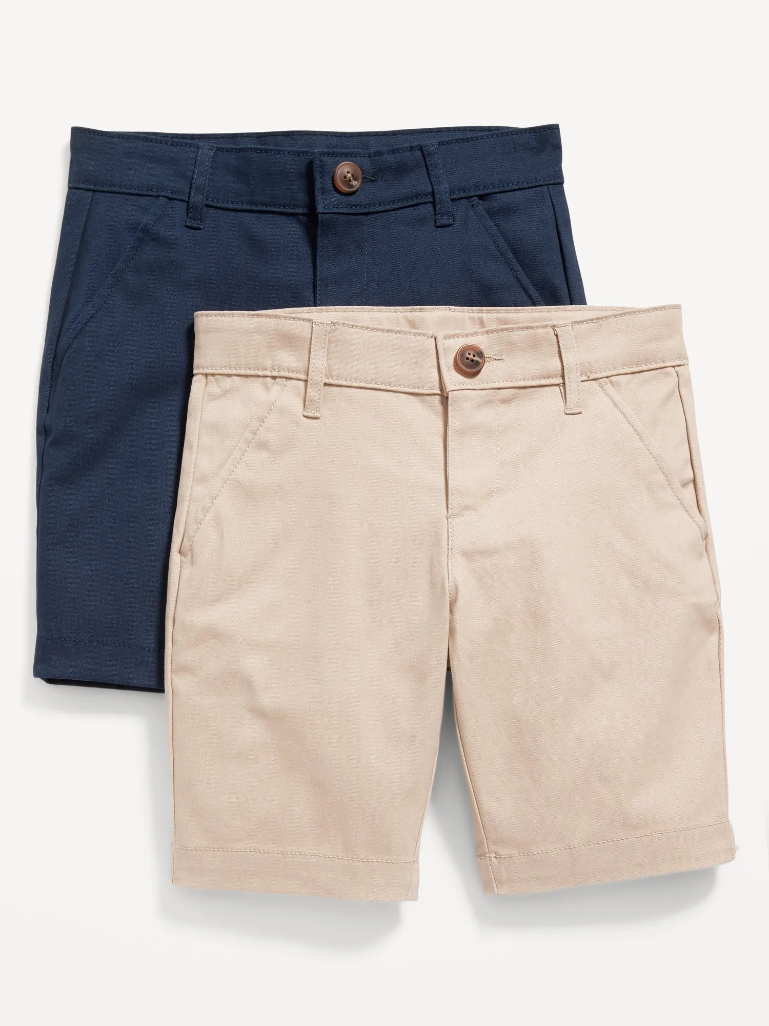 School Uniform Twill Bermuda Shorts 2-Pack for Girls