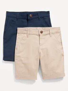 School Uniform Twill Bermuda Shorts 2-Pack for Girls