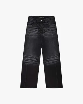 SCRIPT DENIM WASHED BLACK