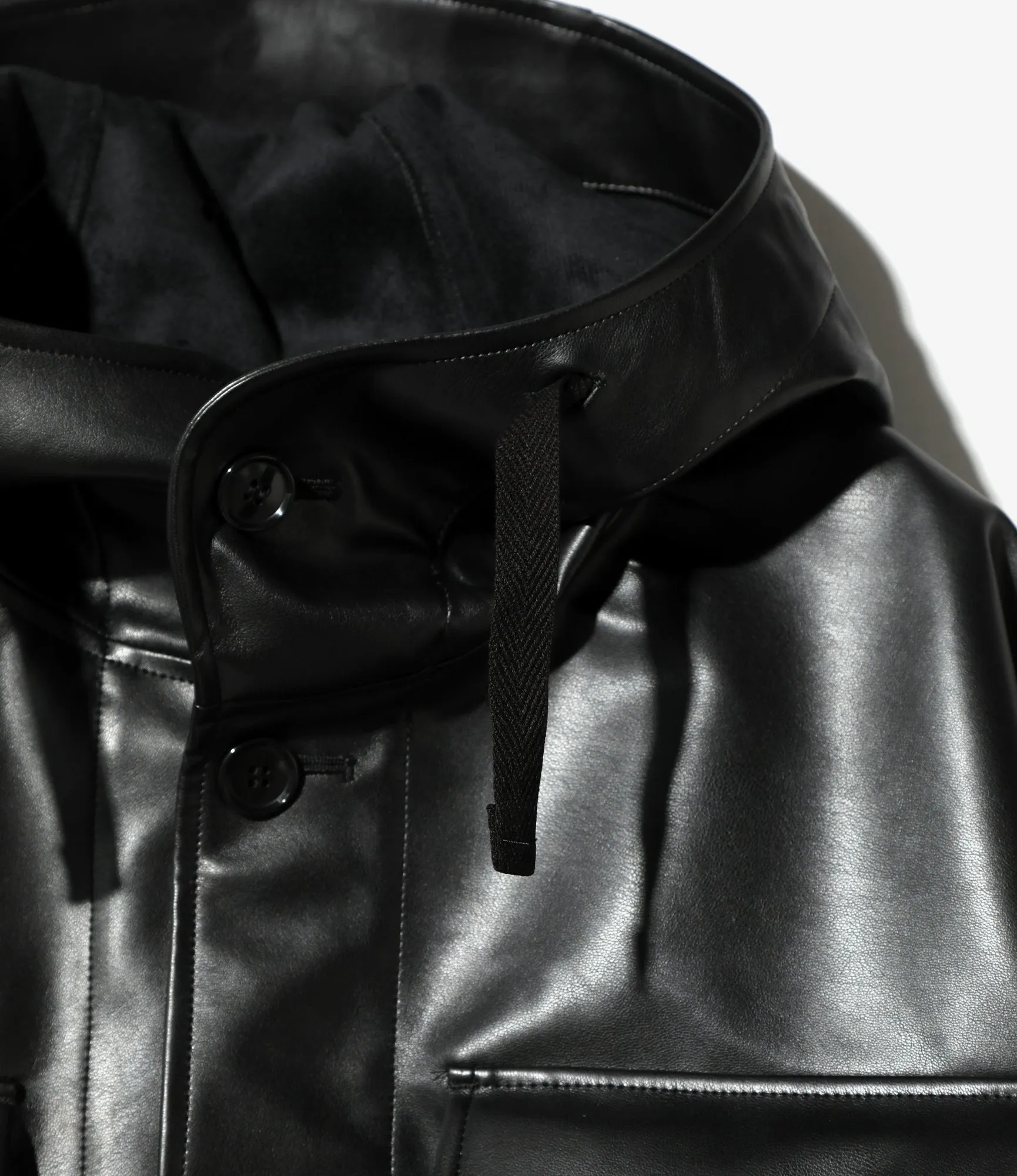 Short Cape - Black - Synthetic Leather