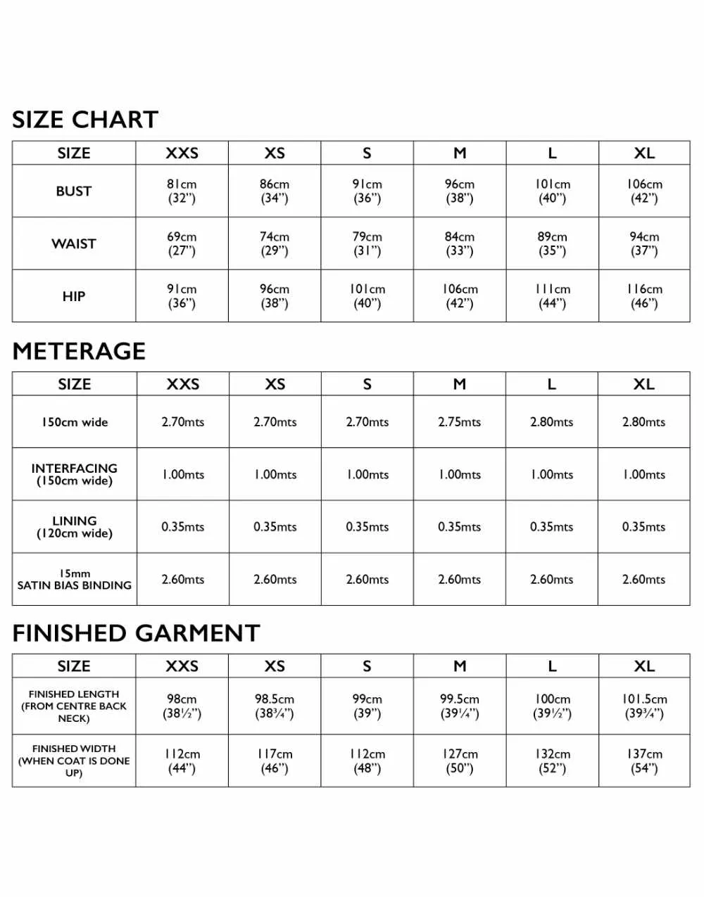 Soho Coat Sewing Pattern, Tessuti