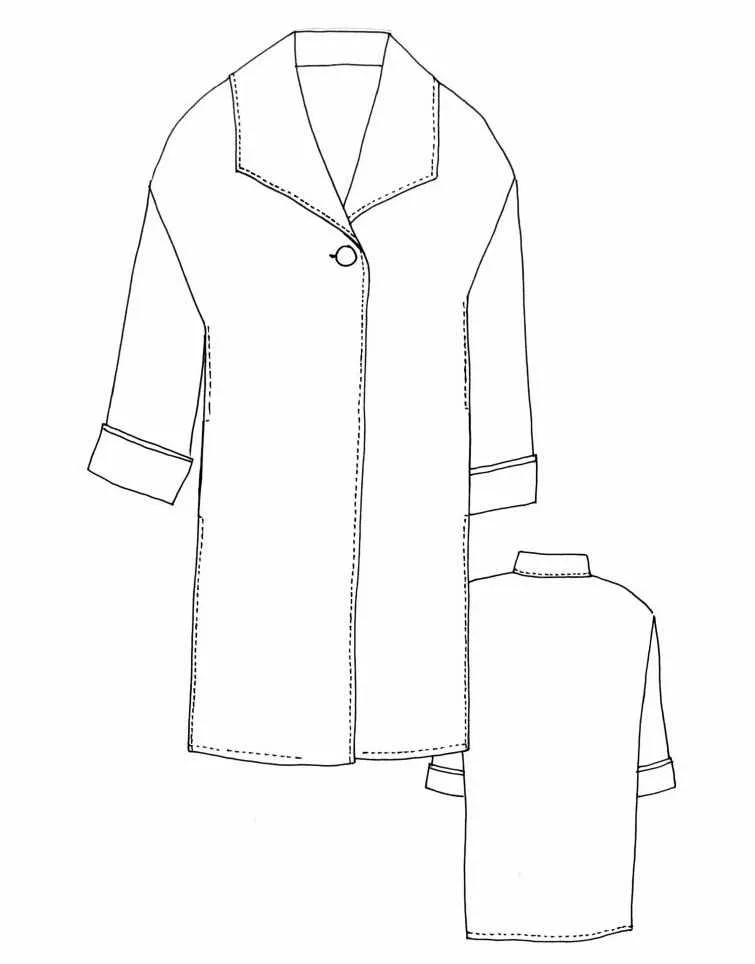 Soho Coat Sewing Pattern, Tessuti