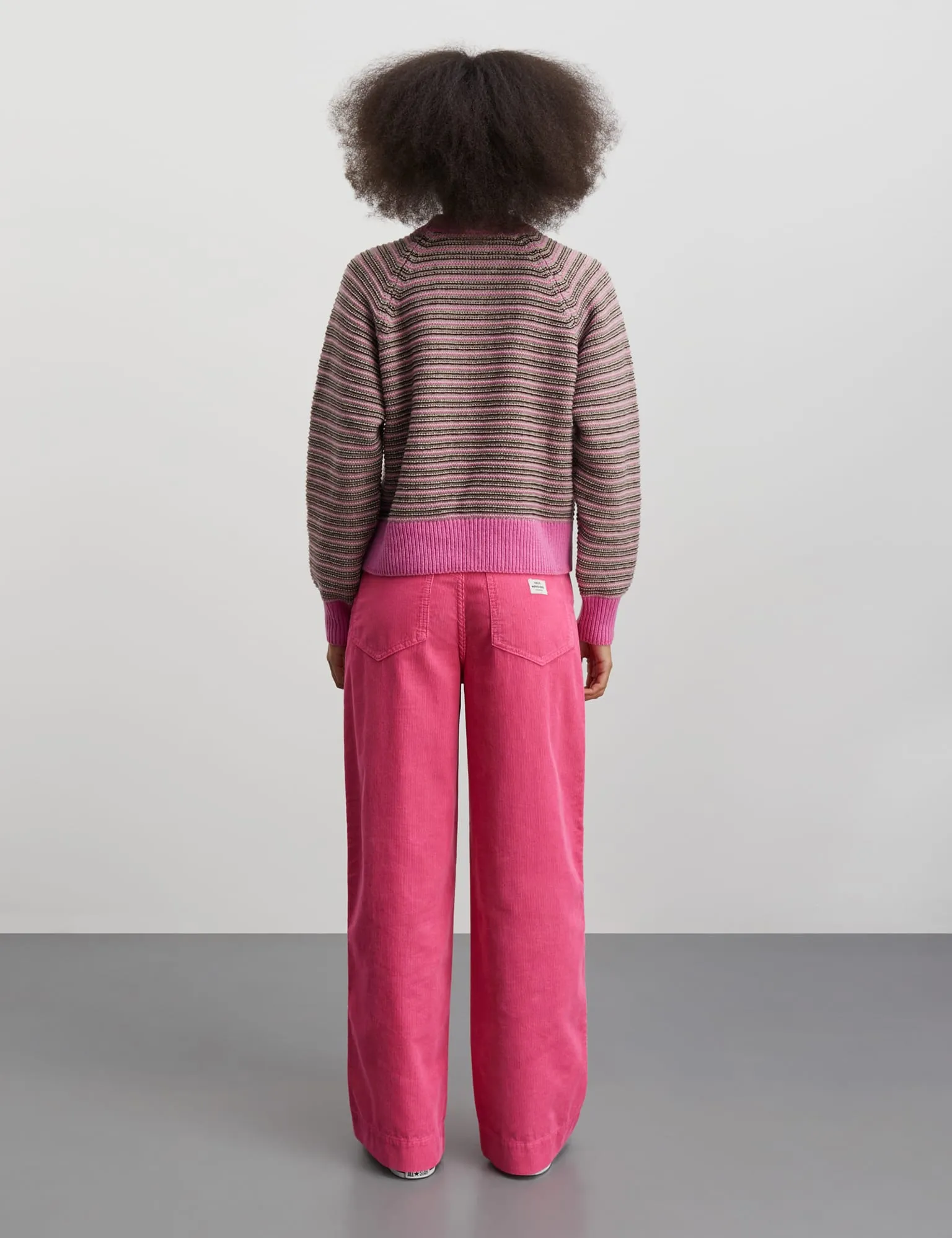 Stripey Martha Sweater, Carmine Rose Mix
