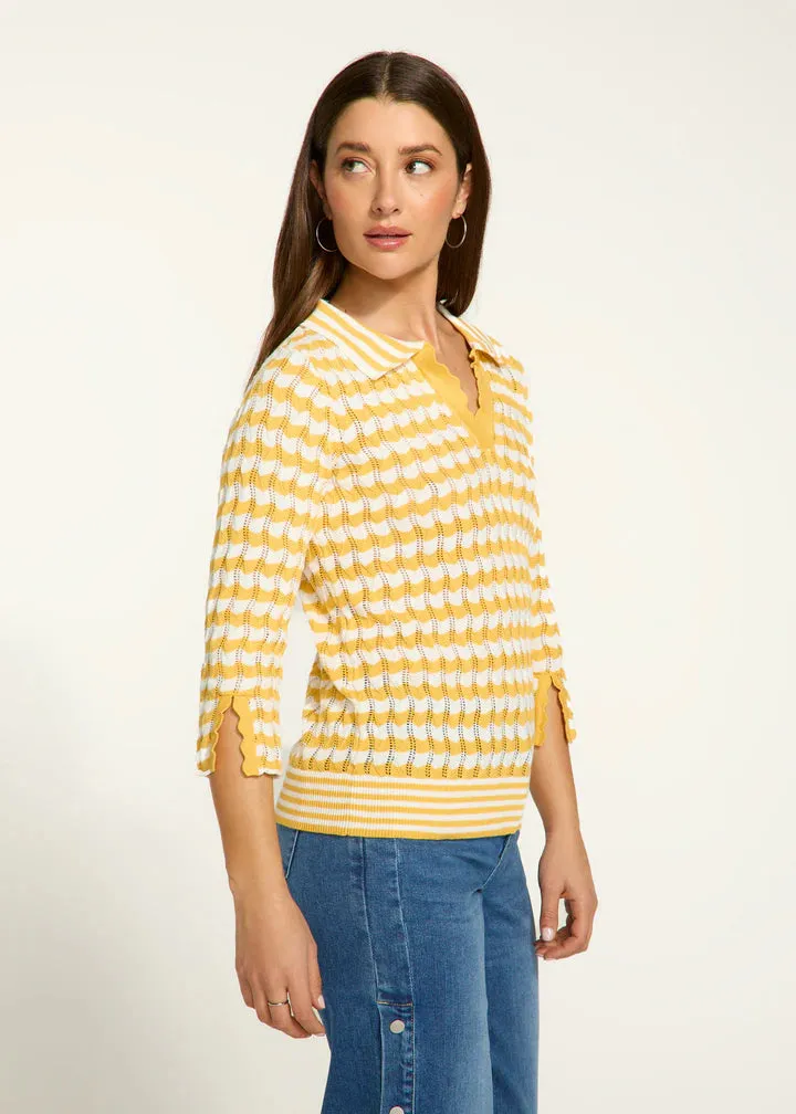 Sunshine Stripe Polo Sweater