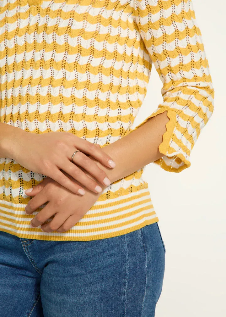 Sunshine Stripe Polo Sweater