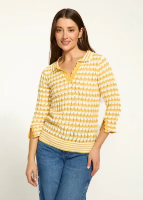 Sunshine Stripe Polo Sweater