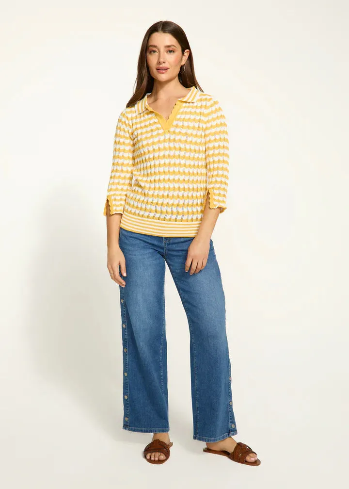 Sunshine Stripe Polo Sweater