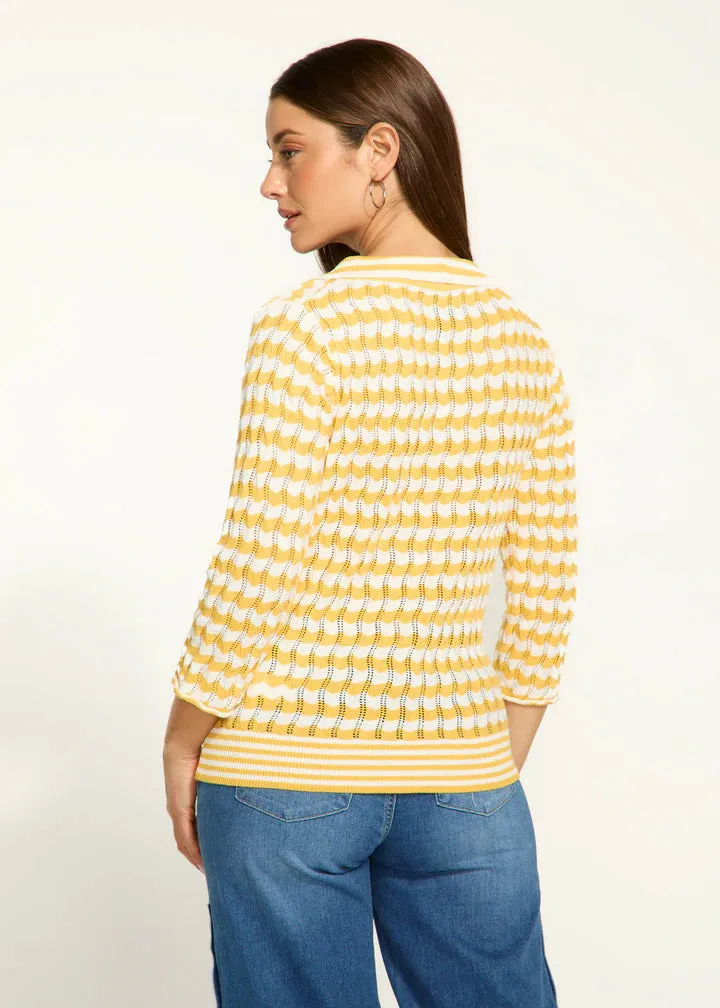 Sunshine Stripe Polo Sweater