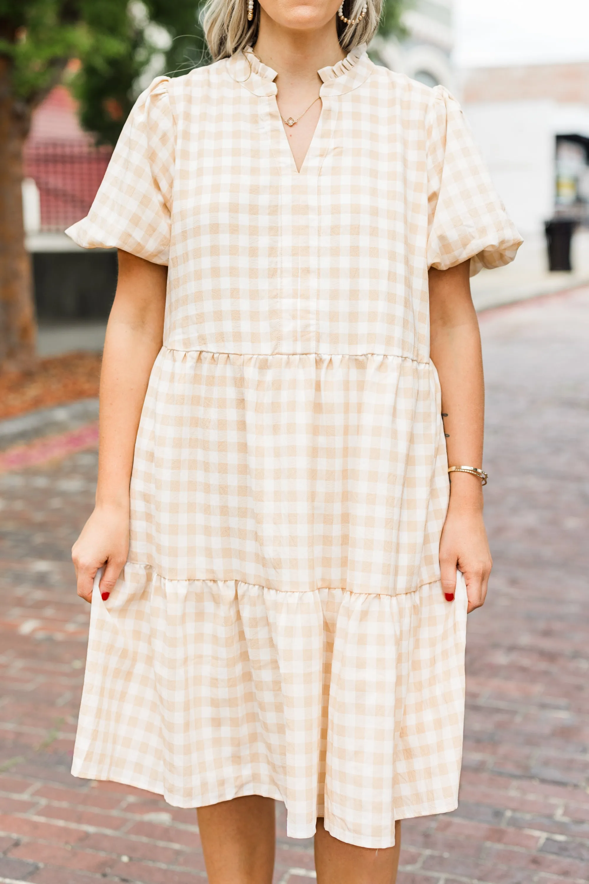 Swing Of Things Dress, Taupe