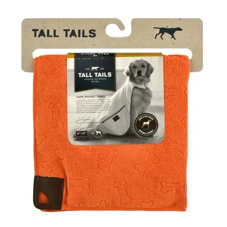 Tall Tails Orange Cape Dog Towel (27" X 27")