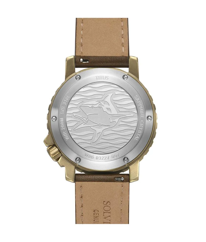 The Cape 3 Hands Date Mechanical Leather Men Watch W06-03227-007