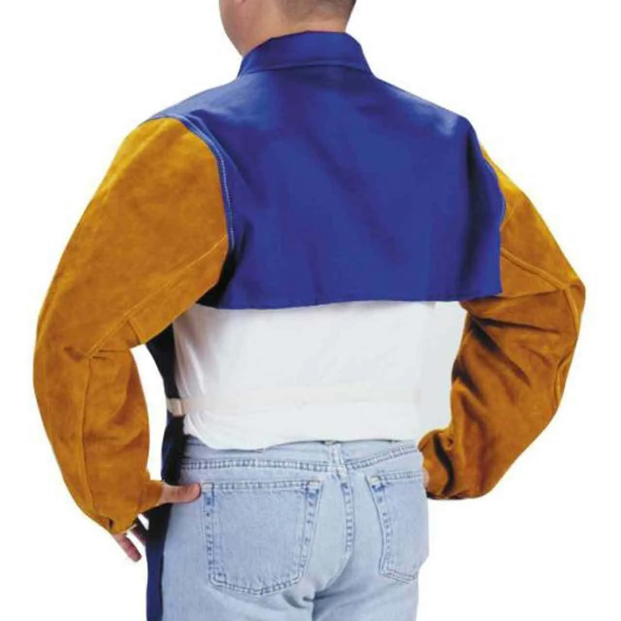 Tillman 9221XL 9 oz. Blue Cotton/Leather Cape Sleeve X-Large