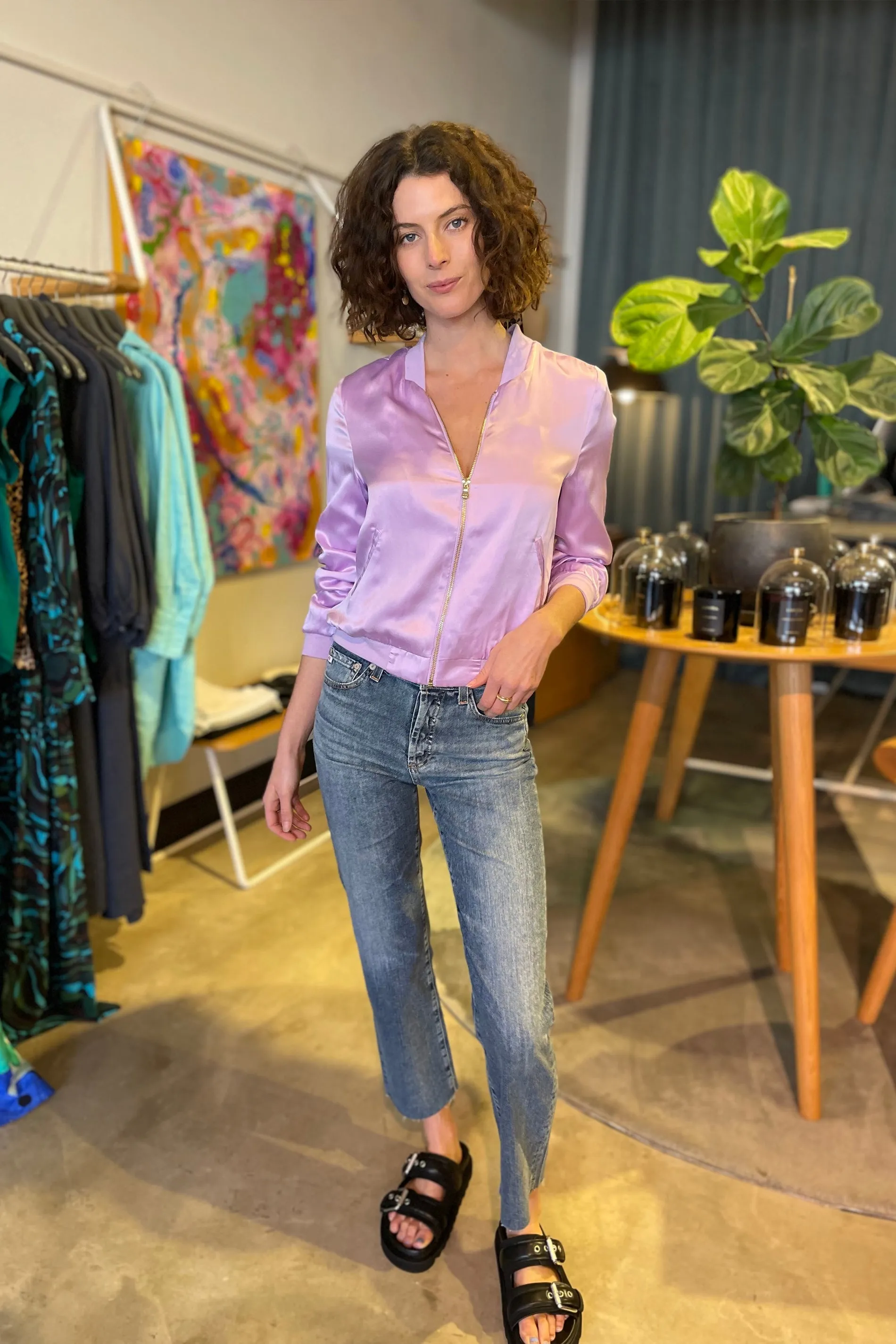 Tokyo Silk Jacket | Lilac
