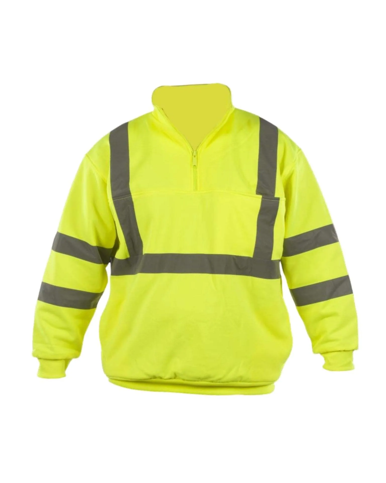 UPA542 HiVis 1/4 ZIP Sweatshirt Solid Yellow