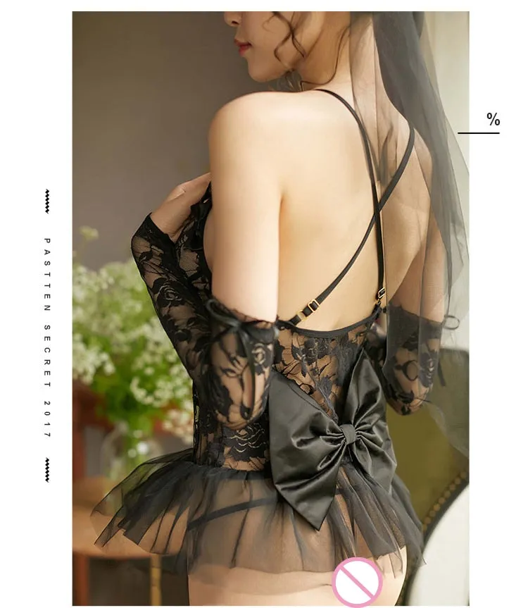 VenusFox Cosplay Bride Wedding Sexy Baby Doll Lingerie