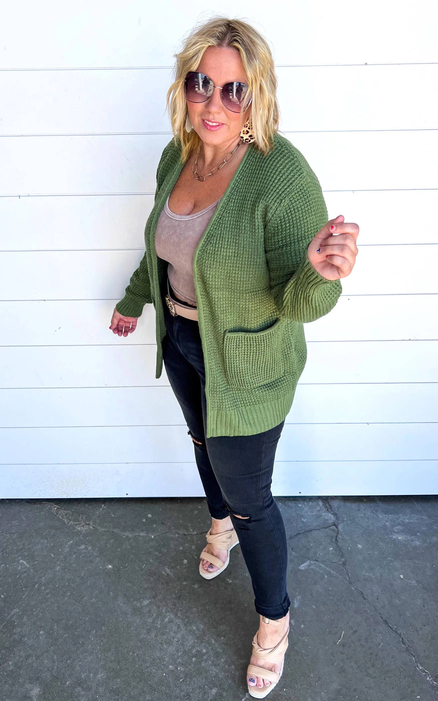 Waffle Knit Cardigan - Part 1 - Final Sale