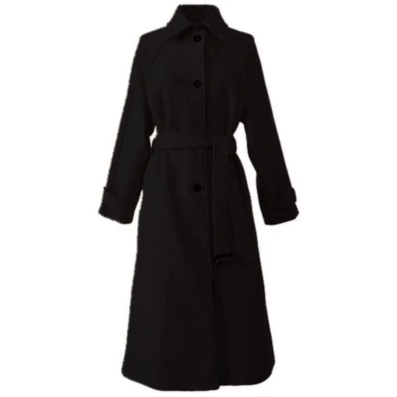 Wjczt Cotton Padded Thickened Winter Latest Korean Version Long Loose and Thin Wool Coat Women Autumn Woolen Coat Winter Clothing